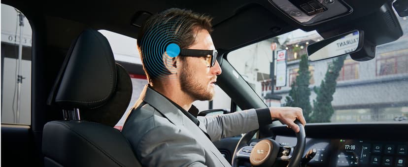 OhO Smart Glasses,Safety Glasses with Bluetooth Speaker,Indoor/Outdoor UV Protection and Voice Control,Unisex(Blue Light Lens)