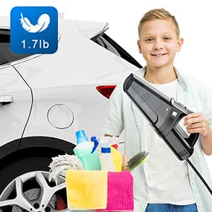 DRECELL Car Vacuum, Portable Vacuum Cleaner with Powerful 7000PA Suction, DC 12V Power 16.4Ft Cord Vacuum Cleaner, LED Light, 0.33L Capacity, Car Accessories for Men/Women