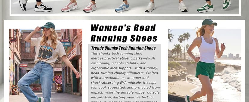 LANSNBO Women's Running Walking Shoes Wide Cushioned Comfortable Breathable Lightweight Non-Slip Athletic Fashion Sneakers for Tennis Gym Workout Fitness Cross Training Casual Footwear