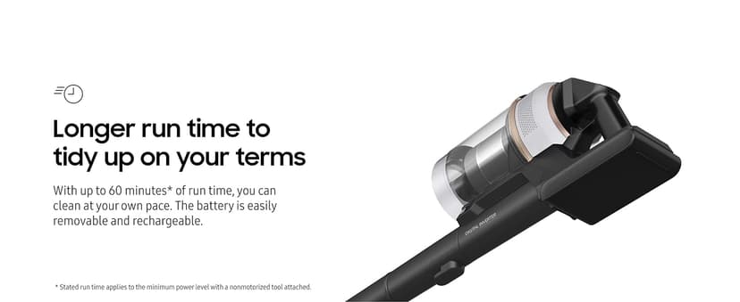 Samsung BESPOKE Jet Cordless Stick Vacuum Cleaner w/ Clean Station, Powerful Multi-Surface Floor Cleaning for Carpet, Hardwood, Tile, 5-Layer Filter, Lightweight, VS20A9580VB/AA, 2023, Midnight Blue