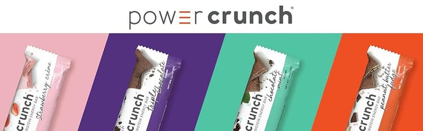 Power Crunch Whey Protein Bars, High Protein Snacks with Delicious Taste, Strawberry Cream, 1.4 Ounce (12 Count)