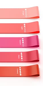 Renoj Resistance Bands for Working Out: 3-Set Professional Exercise Bands for Pilates, Yoga, Home Gym, Booty, Leg Training | Heavy/Medium/Light Fabric Loops for Women Men