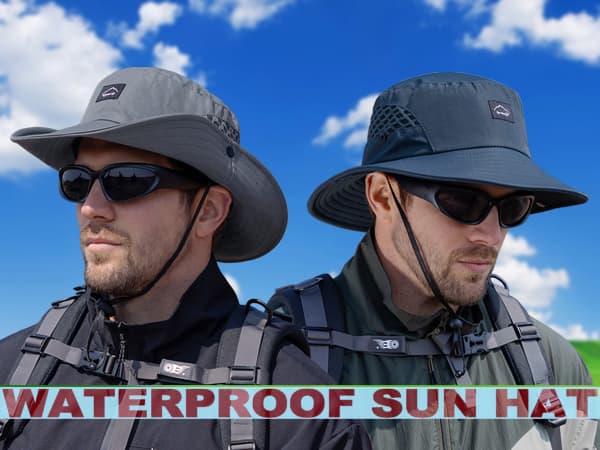 Sireck Fishing Hat, UPF50+ Wide Brim Sun Hat for Men Women, UV Protection Hiking Beach Bucket Hats Summer Safari Hat