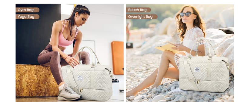 LOVEVOOK Travel Duffle Bag,Weekender Bags for Women with Shoe Compartment,Carry on Overnight Bag with Toiletry Bag,Gym Duffel Bag with Wet Pocket, Hospital Bags for Labor and Delivery