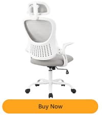 Sweetcrispy Home Office Computer Desk Chair, Ergonomic Mid-Back Mesh Rolling Work Swivel Task Chairs with Wheels, Comfortable Lumbar Support, Comfy Flip-up Arms for Bedroom, Study, Student, Pink