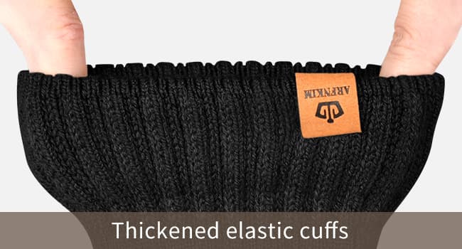 ARFNKIM Thermal Winter Gloves-Fleece Lining Touch Screen Knit Stretchy Warm Gloves for Running Cycling Riding- Men Women