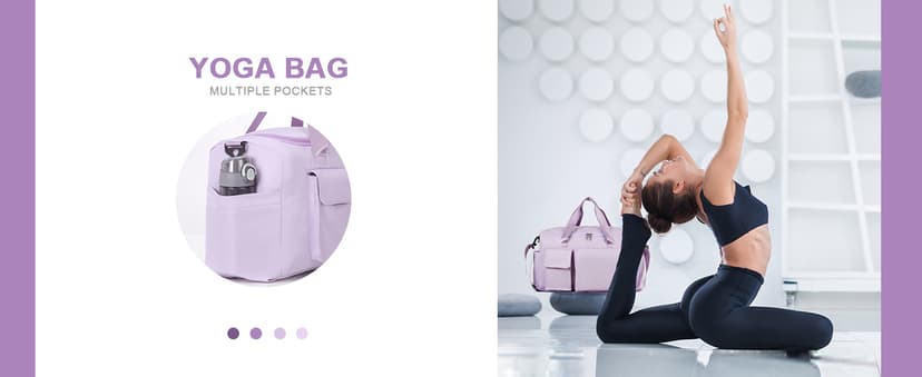 FIORETTO Women's Gym Duffle Bag with Shoes Compartment, 37L Capacity, Ideal for Travel, Gym, Sports, Duffel, Weekender