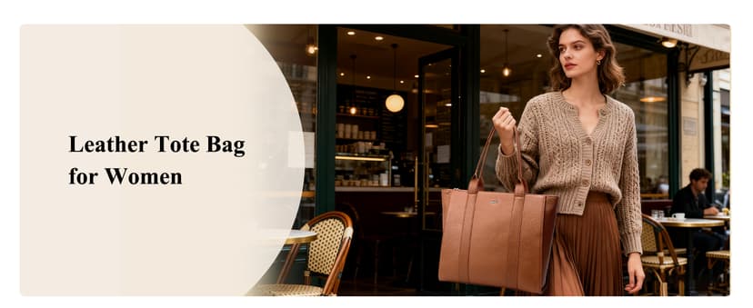 BOYATU Leather Tote Bag for Women Work: Genuine Leather Shoulder Purses - Travel Handbag with 15" Compartment