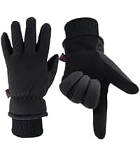 OZERO Mens Winter Gloves Nappa Leather Warm Wool Touchscreen Dress Glove - Thermal Gifts for Dad or Husband