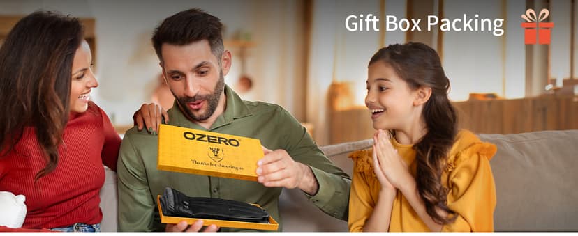 OZERO Mens Winter Gloves Nappa Leather Warm Wool Touchscreen Dress Glove - Thermal Gifts for Dad or Husband