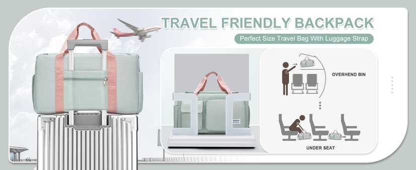 BEULPTN Small Gym Bag for Women, Travel Duffle Bag Carry On Weekender Bag with Shoe Compartment