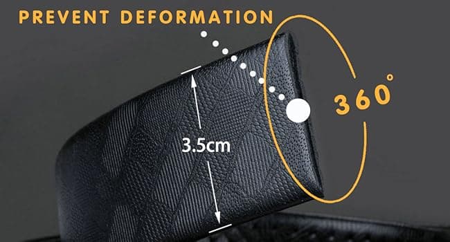 Dubulle Designer Mens Belts, Sliding Automatic Buckle Ratchet Dress Belt TOP Genuine Leather Strap Gifts