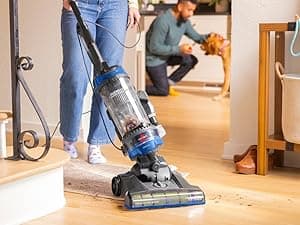 Bissell CleanView Swivel Rewind Vacuum with Automatic Cord Rewind, TurboEraser Upholstery Tool, Triple Action Brush Roll, Swivel Steering, Extension Wand, Easy-Empty Dirt Tank, Multi-Cyclonic Suction