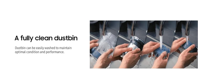 Samsung BESPOKE Jet Cordless Stick Vacuum Cleaner w/ Clean Station, Powerful Multi-Surface Floor Cleaning for Carpet, Hardwood, Tile, 5-Layer Filter, Lightweight, VS20A9580VB/AA, 2023, Midnight Blue