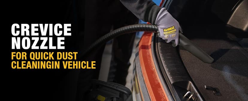 DEWALT Shop Vacuum 6 Gallon 4HP Poly Wet Dry Vacuum Ultimate Cleaning Solution for Construction Workshop Environments for Jobsite Garage Home W/Inflation Ket, Yellow, DXV06PL