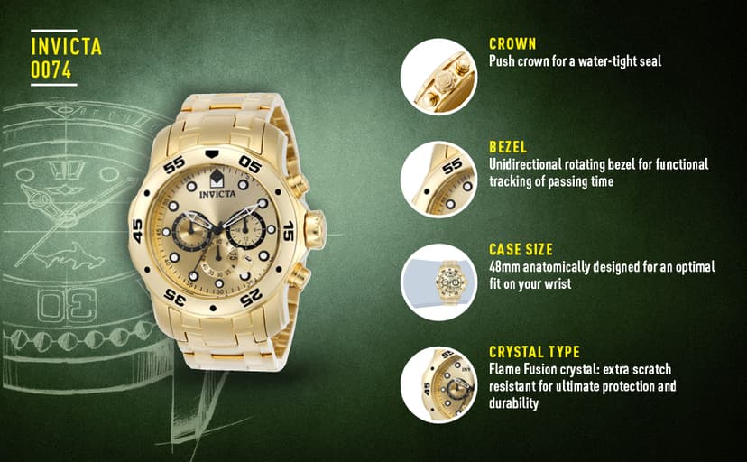 Invicta Men's Pro Diver Collection Chronograph Watch