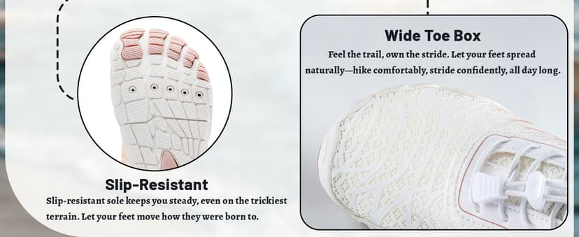 ELETON Hike Barefoot Shoes Womens Men Footwear,Pro-Healthy&Non-Slip Water Shoe for Women Men, Wide Toe Running Shoes Boots Sneakers Unisex