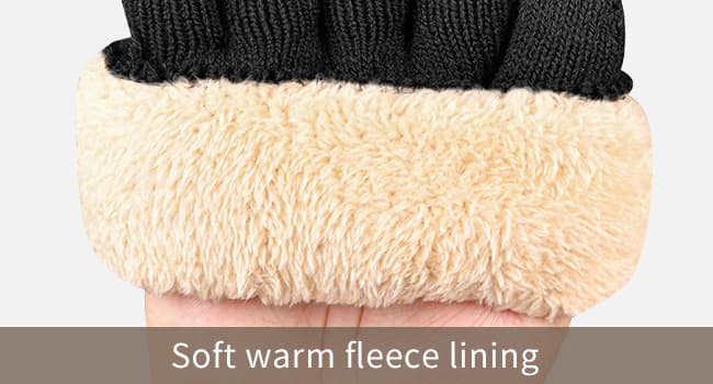 ARFNKIM Thermal Winter Gloves-Fleece Lining Touch Screen Knit Stretchy Warm Gloves for Running Cycling Riding- Men Women