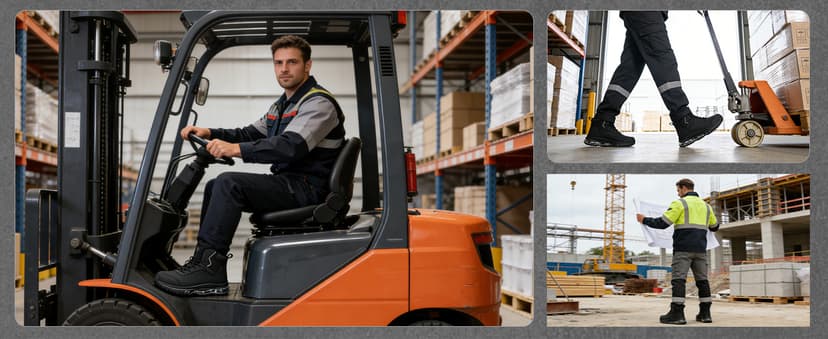 LARNMERN Steel Toe Work Boots Men Waterproof Non Slip Shoes Comfortable Lightweight Side Zipper Industrial Safety 6 Inch Boots