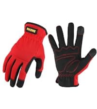 Safety Work Gloves PU Coated-12 Pairs,Red Seamless Knit Glove with Polyurethane Coated Smooth Grip on Palm & Fingers, for Men and Women, Ideal for General Duty Work (Large)