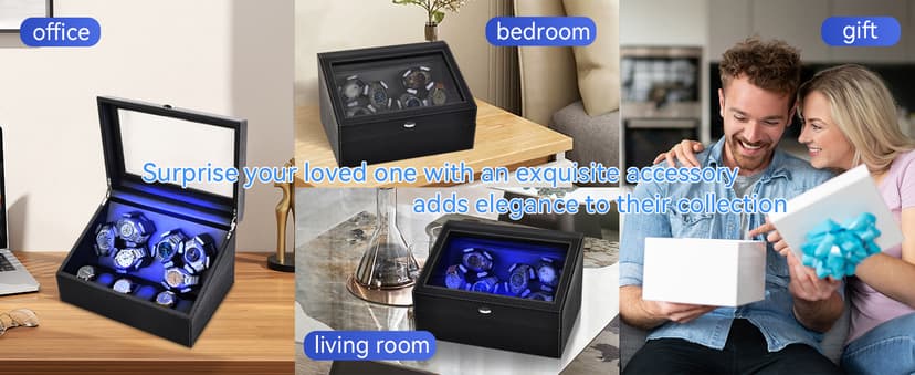 hightall Luxury Automatic Watch Winder for Rolex/Omega/Cartier for Automatic Watches with Whisper-Quiet Motor (<5dB), Anti-Scratch Memory Foam & Stable Base