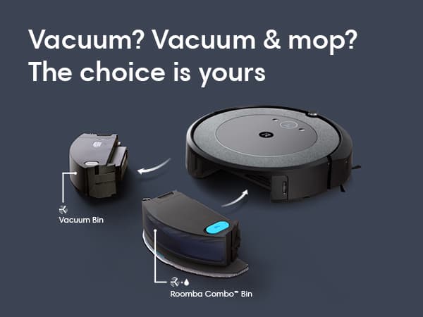 iRobot Roomba Combo i5+ Self-Emptying Robot Vacuum and Mop, Clean by Room with Smart Mapping, Empties Itself for Up to 60 Days, Works with Alexa, Personalized Cleaning OS