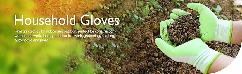 COOLJOB 2 Pairs Gardening Gloves for Women Ladies, Breathable Rubber Coated for Yard Garden, Outdoor Indoor Protective Work, Medium Size, Lavender Purple & Apple Green