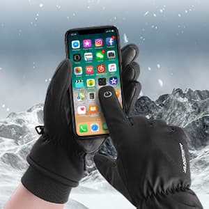 anqier Winter Gloves -30℉ Waterproof Windproof Thermal Touchscreen Gloves for Ski Hiking Running Men and Women