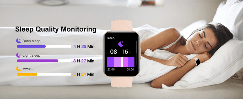 RUIMEN Smart Watches for Women Men (Answer/Make Calls) Compatible with iPhone/Android Phones, 1.85" HD Screen Fitness Tracker Heart Rate Monitor 100+ Sports Tracker Watch Waterproof (Blue)