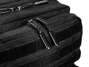 LHI Military Tactical Backpack for Men and Women 45L Army 3 Days Assault Pack Bag Large Rucksack with Molle System - Black