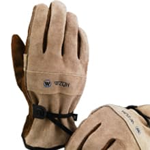 Leather Work Gloves for Men or Women. Large Glove for Gardening, Tig/Mig Welding, Construction, Chainsaw, Farm, Ranch, etc. Cowhide, Cotton Lined, Utility, Firm Grip, Durable. Coffee-grey L