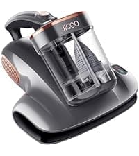 JIGOO Bed Vacuum Cleaner with Dust Sensor, Mattress Vacuum Cleaner with UV & Ultrasonic and High Heating, 13Kpa Suction 500W Powerful Double-Cup Handheld Vacuums (J300, Corded)