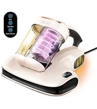 JIGOO Bed Vacuum Cleaner with Dust Sensor, Mattress Vacuum Cleaner with UV & Ultrasonic and High Heating, 13Kpa Suction 500W Powerful Double-Cup Handheld Vacuums (J300, Corded)