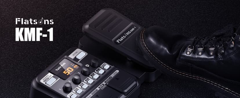 Flatsons KMF-1 Guitar Pedal, 77 Effects Guitar Multi Effects Pedal with 50 Preset, 42 Drum Rhythm, 18 Amp/Cab, Upgraded Color Screen, Aux In, Guitar Tuner Looper Expression Wah Volume Distortion Pedal