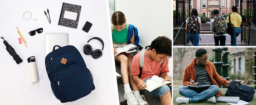 ZORFIN 26L Black Backpack for College, and Travel: Water Resistant Bookbag