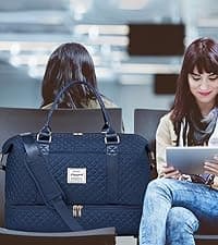 LOVEVOOK Travel Duffle Bag,Weekender Bags for Women with Shoe Compartment,Carry on Overnight Bag with Toiletry Bag,Gym Duffel Bag with Wet Pocket, Hospital Bags for Labor and Delivery