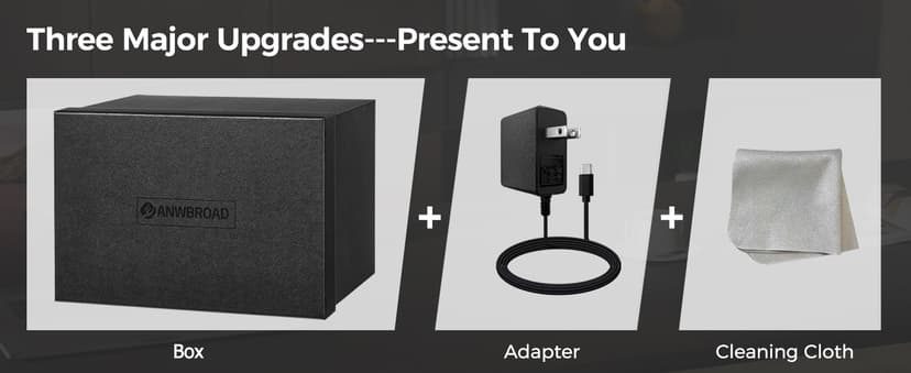 ANWBROAD ANWBROAD Watch Winders for Automatic Watches, Automatic Watch Winder with 4 Watch Rotator and 6 Extra Storages, 4 Watch Winder with Japanese Quiet Motor, Carbon Fiber Watch Winder,UJWW012C