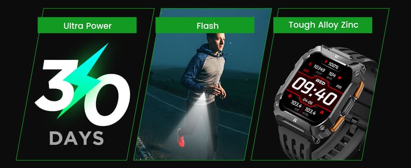 FOSMET Smart Watches for Men, 1.95'' Fitness Watch: Waterproof Military Smart Watch with 100 Days Battery Life/Call/Flashlight/Sleep/SpO2/Heart Rate Monitor/Step Tracker, Sport Smartwatch for Android iPhone