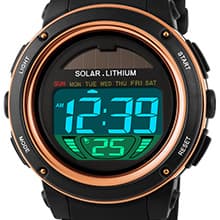 MASTOP Solar Watch Neutral LED Digital Watch Military Waterproof Sports Watch Black
