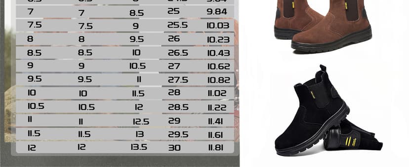 GUBANGDUN Steel Toe Work Boots for Men Slip Resistant Welding Work Boots Slip-on Safety Shoes for Industrial Construction