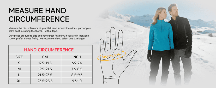 TRENDOUX Flexible Thick Winter Gloves: 3M Touchscreen Warm Gloves for Men Women, Waterproof & Windproof, Thermal Insulated