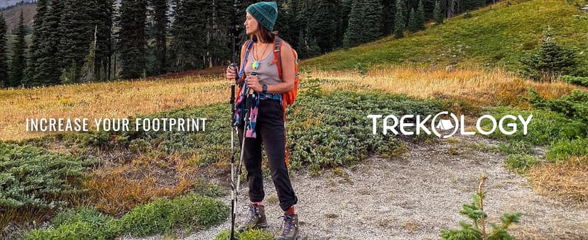 TREKOLOGY Trek-Z Cork Grip Trekking Poles – Lightweight Folding Hiking Poles, Adjustable Height, Compact Travel Design, Aircraft-Grade Aluminum Walking Sticks for Men & Women