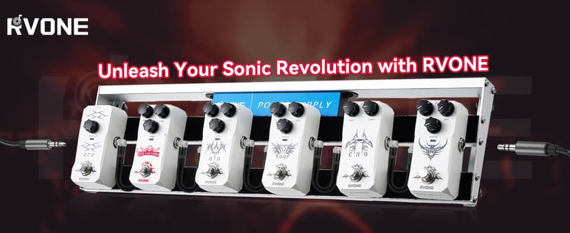 RVONE High Gain Distortion Pedal for Electric Guitar, Aluminum Guitar Pedal, Analog Guitar Effects Pedal for Compact Stage & Studio Pedal, True Bypass