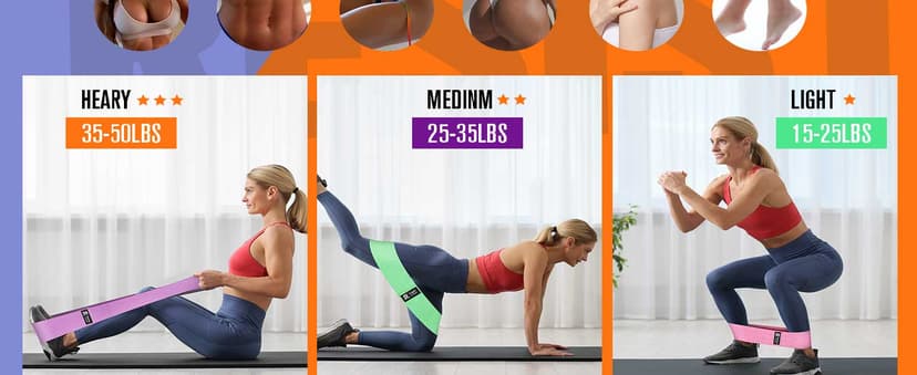 Thick Fabric Booty Bands – Resistance Loop Bands for Glutes & Legs, Home Gym, Pilates & Yoga – JIN BD