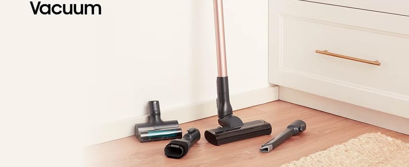 Samsung Jet 60 Pet Cordless Stick Vacuum Cleaner w/ Removable Battery, Advanced Floor Cleaning, Jet Fit Brush to Clean Hardwood, Carpet and Tile, Lightweight Design, VS15A6032R7, Rose Gold