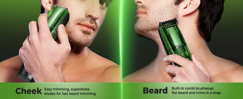 Beard Trimmer for Men: All-in-One Vacuum Mustache Trimmer With Precision Dial,Adjustable 20 Length Setting Premium Facial Hair Groomer with Length Comb USB-C Recharge, Waterproof Wet/Dry Clipper