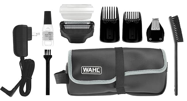 Wahl Manscaper® Total Body Grooming and Your Hair Down There Rechargeable Deluxe Hair Trimmer and Shaver with Safe-Touch Detachable Stainless Steel Precision Blades - Model 5708