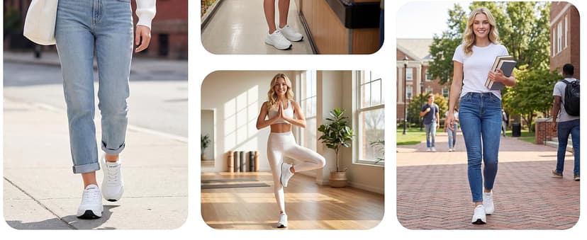 OKVOOT Women's Running Shoes Walking Shoes Wide Width Leather: Comfortable Shock Absorbing Breathable Lightweight Non-Slip Athletic Fashion Sneakers for Tennis Gym Workout Training Casual