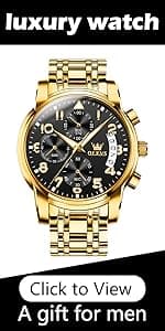 OLEVS Mens Gold Watches Waterproof Stainless Steel Lightweight Watch with Date Classic Luxury Dress Watch for Men Gold White Blue Green Dial