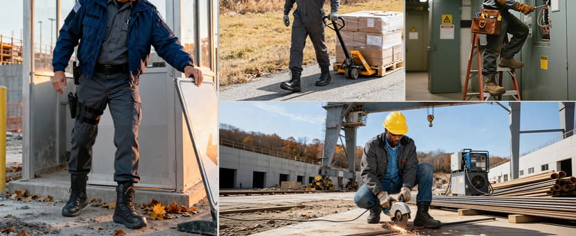 NORTIV 8 Men's 8" Composite Toe Work Boots, Lightweight Side Zipper ASTM F2412-24 & ASTM F2913-24 Safety Military Boots for All-Day Comfort, Peakforce-Nano